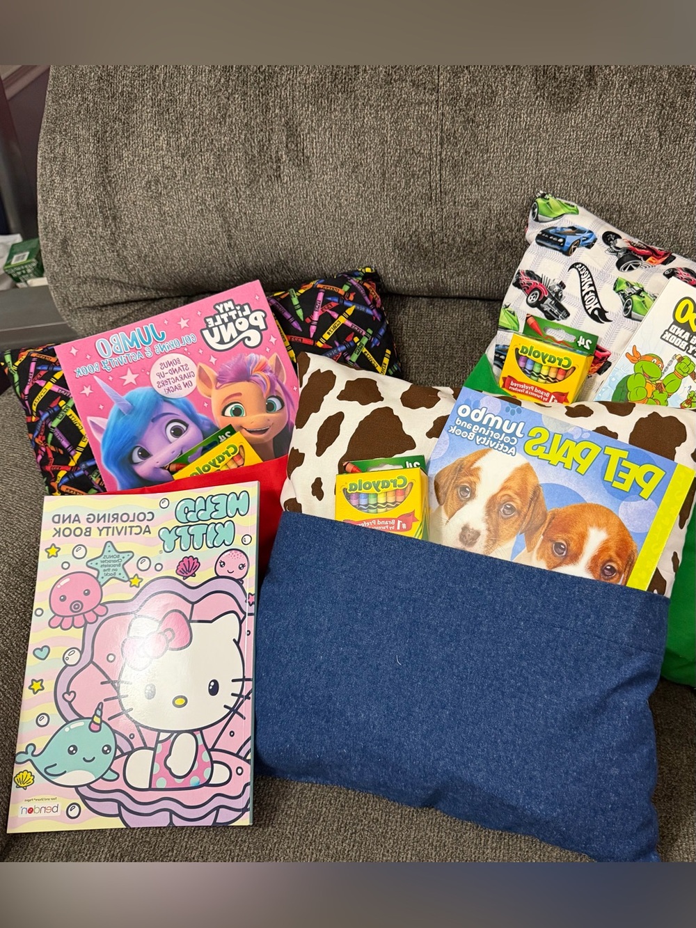 Kids pillow with Coloring & Activity Book with Crayola Crayons